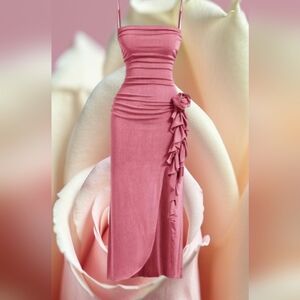 Elegant Pink Sleeveless Dress